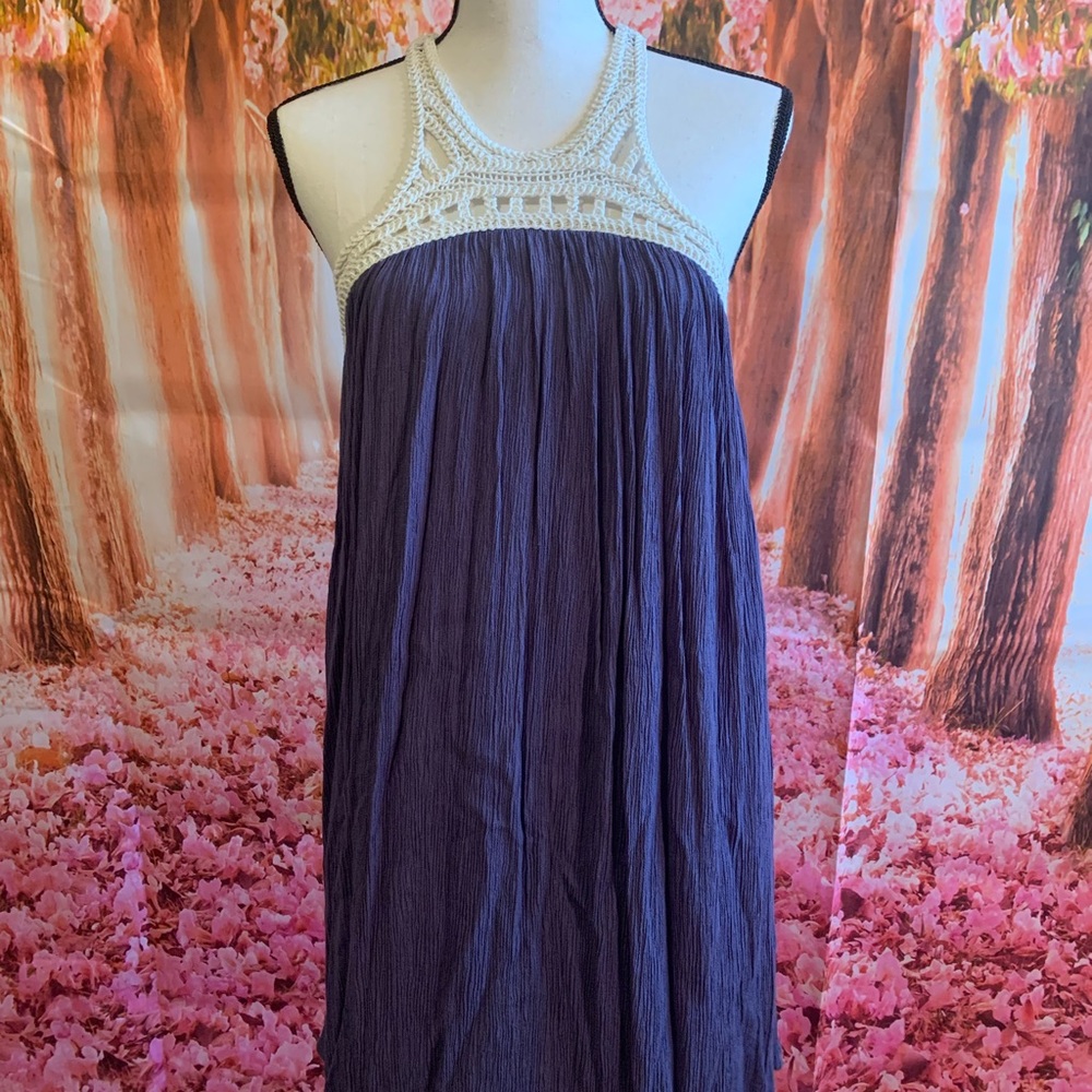 NWOT YA dress with crochet top, size small